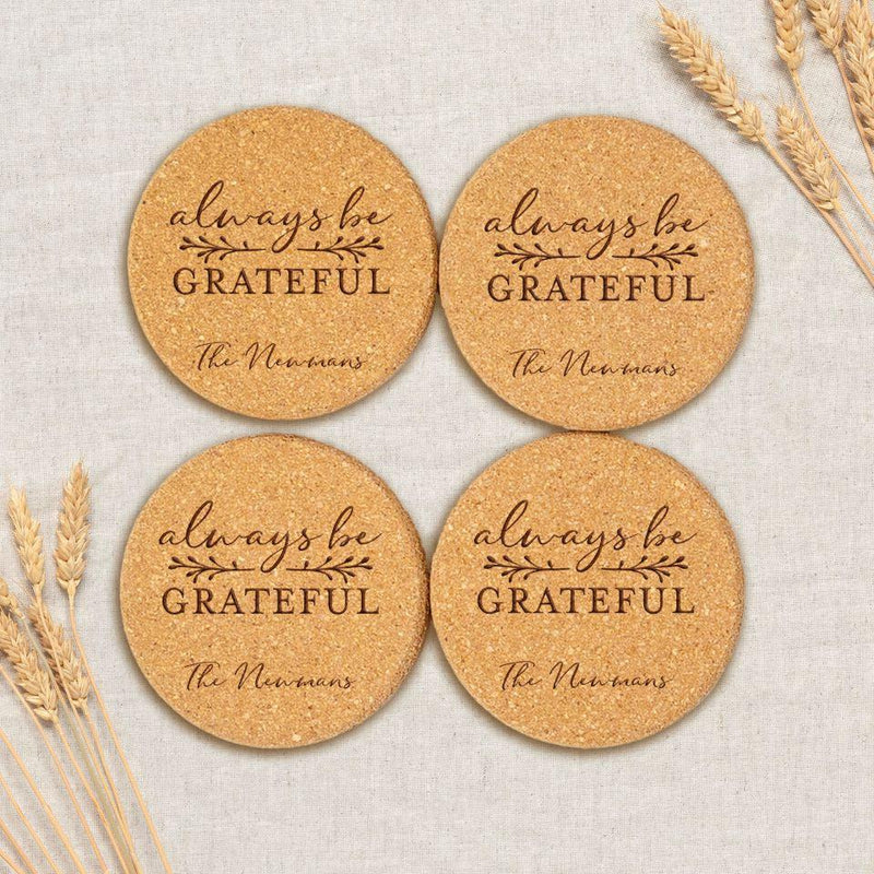 Personalized Fall Cork Coasters -  - Qualtry