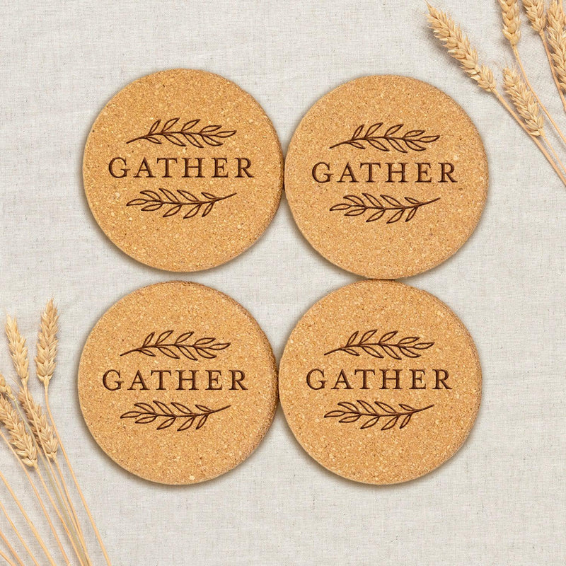 Personalized Fall Cork Coasters -  - Qualtry