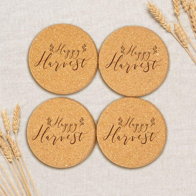 Personalized Fall Cork Coasters -  - Qualtry