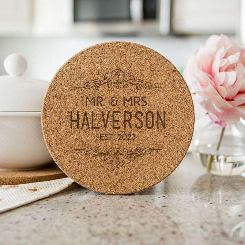 Personalized Large Kitchen Hot Pad - Couples Collection -  - Qualtry