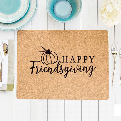 Personalized Friendsgiving Cork Placemats -  - Qualtry