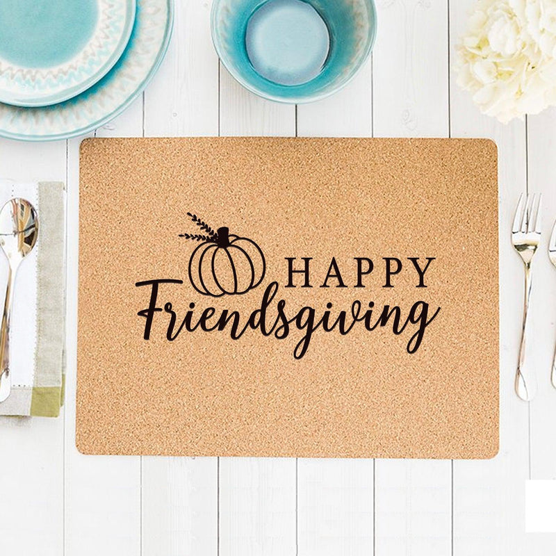 Personalized Friendsgiving Cork Placemats -  - Qualtry