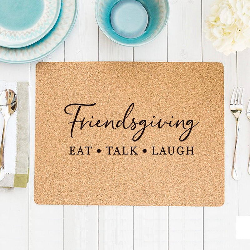 Personalized Friendsgiving Cork Placemats -  - Qualtry