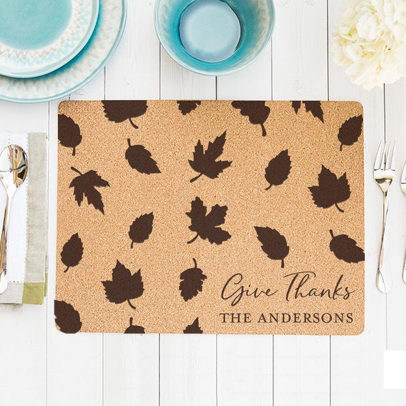 Personalized Friendsgiving Cork Placemats -  - Qualtry
