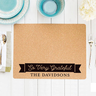 Personalized Friendsgiving Cork Placemats -  - Qualtry