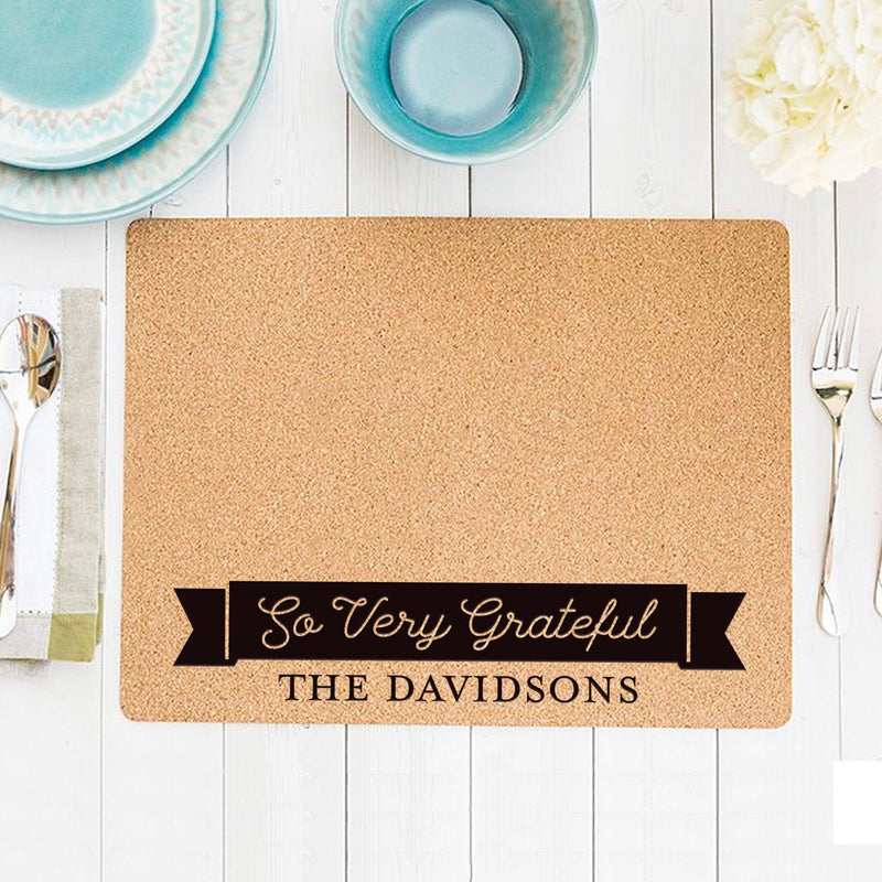 Personalized Friendsgiving Cork Placemats -  - Qualtry
