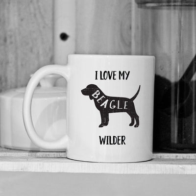 Personalized Dog Silhouette Mugs -  - Qualtry