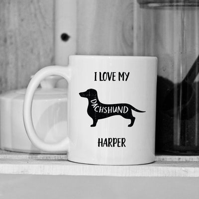 Personalized Dog Silhouette Mugs -  - Qualtry