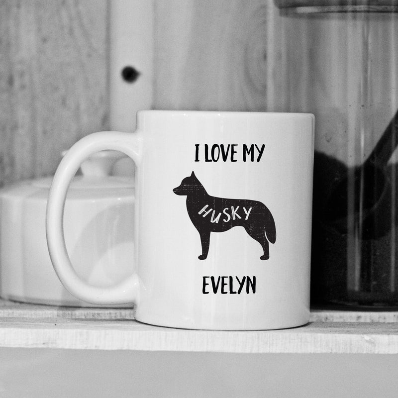 Personalized Dog Silhouette Mugs -  - Qualtry
