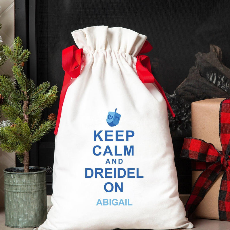 Personalized Hanukkah Drawstring Gift Bags -  - Wingpress Designs