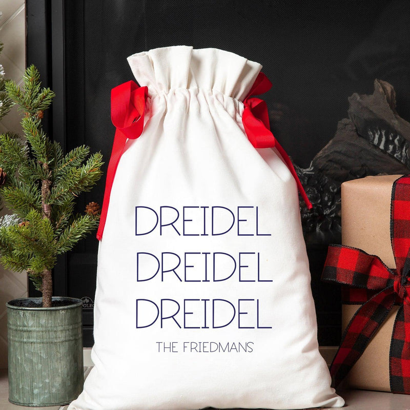 Personalized Hanukkah Drawstring Gift Bags -  - Wingpress Designs