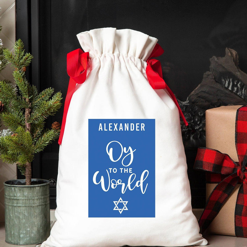 Personalized Hanukkah Drawstring Gift Bags -  - Wingpress Designs