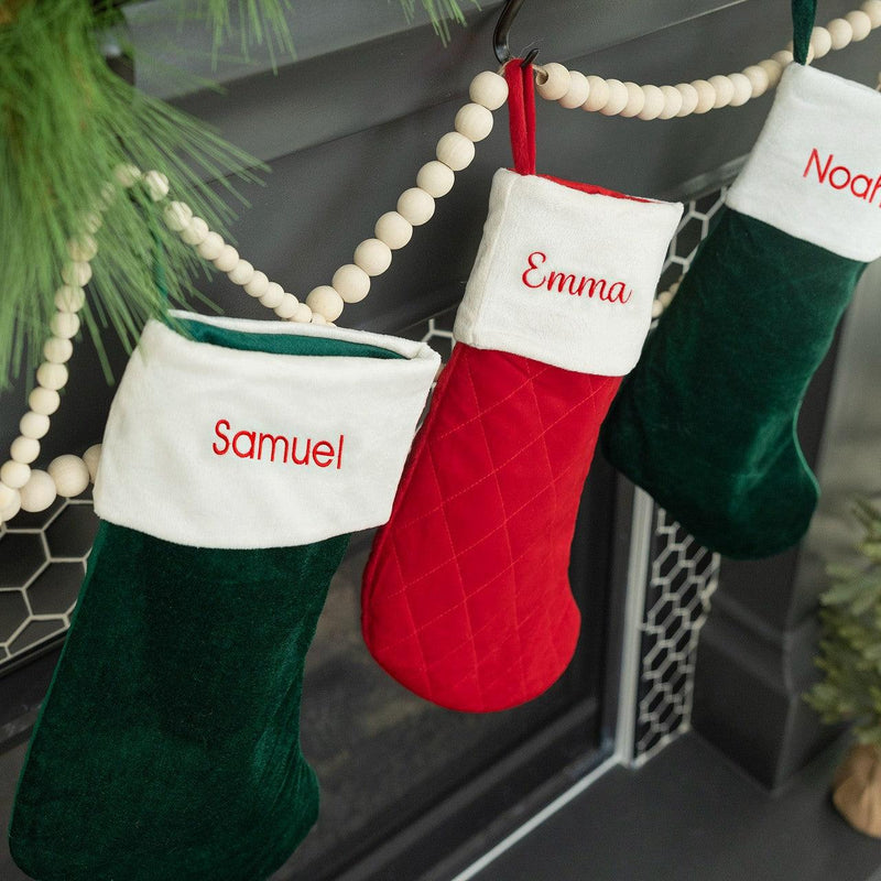 Personalized Velvet Christmas Stockings -  - Qualtry