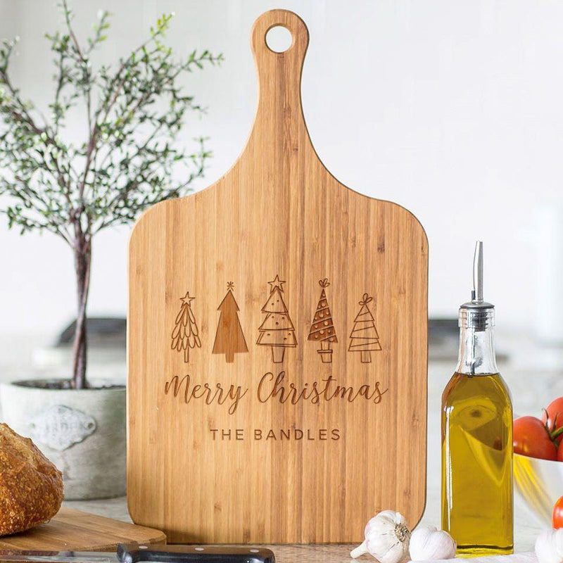 Personalized Extra Large Holiday Handled Serving Boards -  - Qualtry