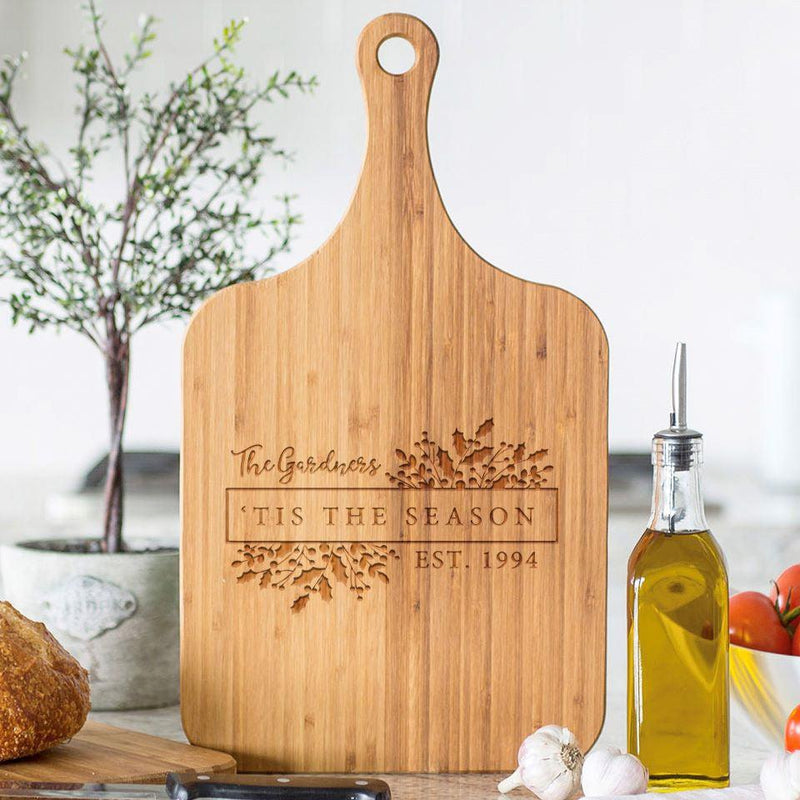 Personalized Extra Large Holiday Handled Serving Boards -  - Qualtry