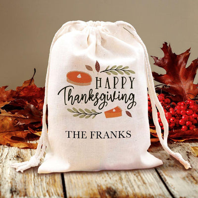 Personalized Thanksgiving Favor Gift Bags -  - Wingpress Designs