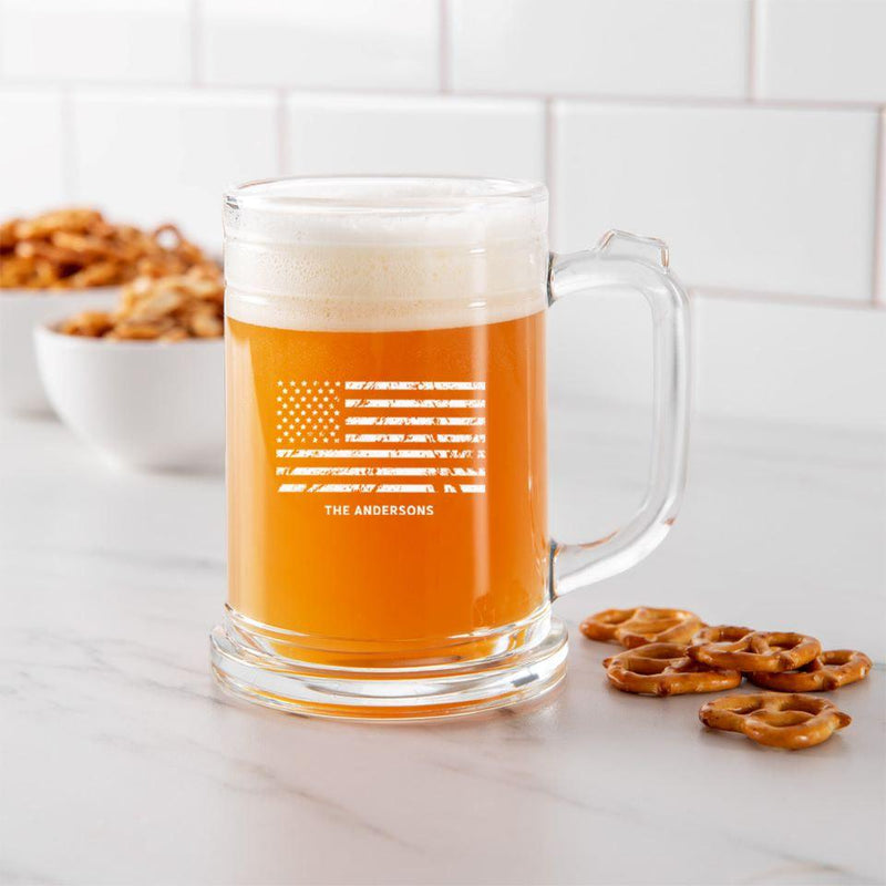 Personalized Patriotic Beer Mugs 16oz. -  - JDS