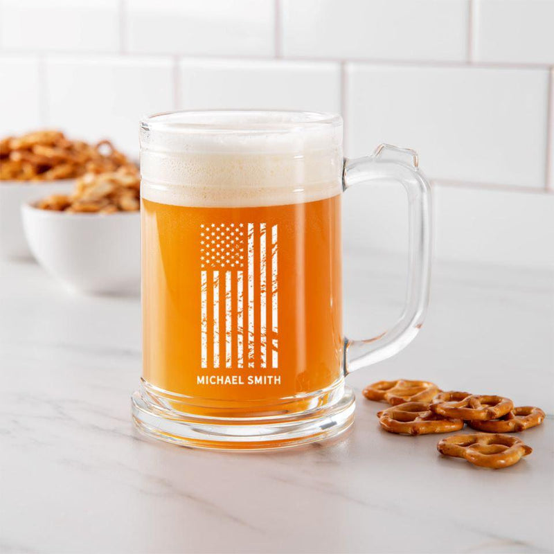 Personalized Patriotic Beer Mugs 16oz. -  - JDS