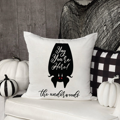 Personalized Haunted Halloween Throw Pillows (insert included) -  - Qualtry
