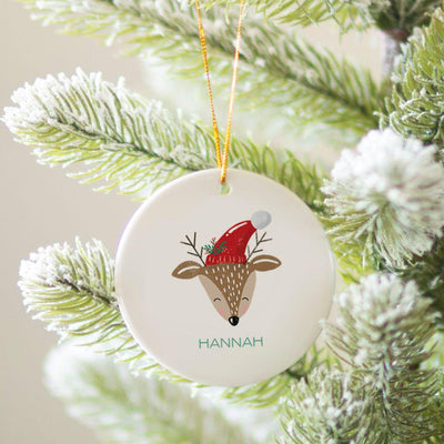 Personalized Kid's Christmas Ceramic Ornament -  - Qualtry