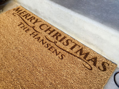 Personalized Christmas Coir Doormats -