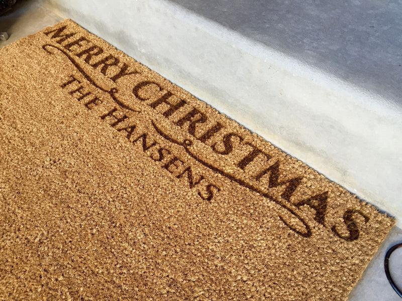 Personalized Christmas Coir Doormats -