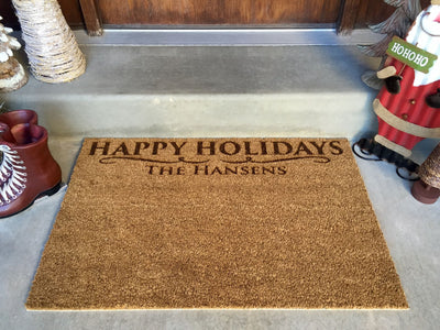 Personalized Christmas Coir Doormats -