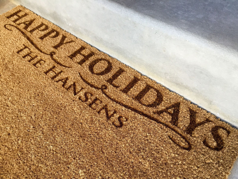 Personalized Christmas Coir Doormats -