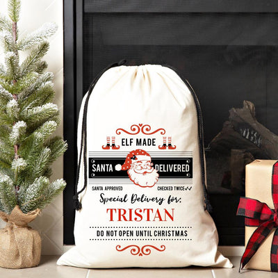 Personalized Christmas Jumbo Santa Gift Bags - - Wingpress Designs