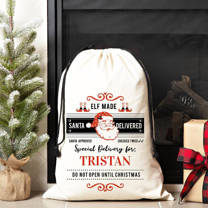 Personalized Christmas Jumbo Santa Gift Bags -  - Qualtry