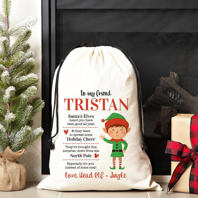 Personalized Christmas Jumbo Santa Gift Bags -  - Qualtry