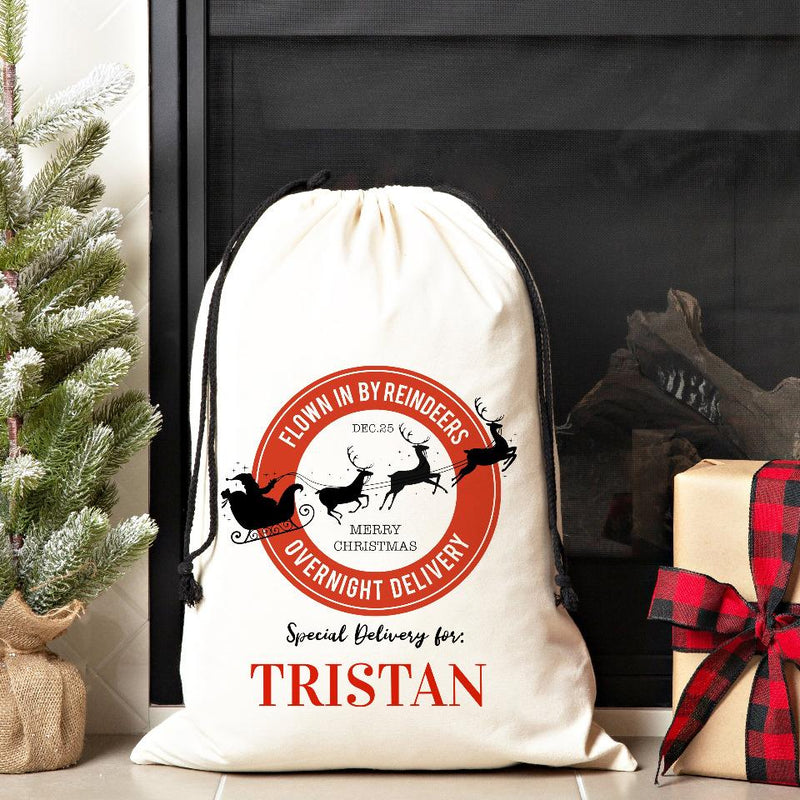 Personalized Christmas Jumbo Santa Gift Bags -  - Qualtry