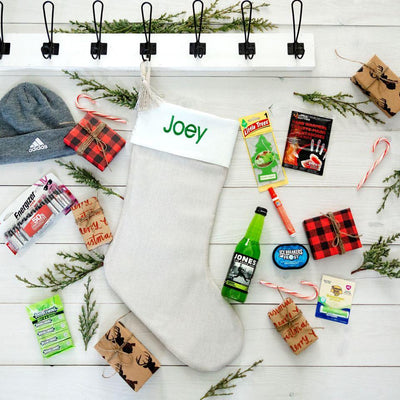 Personalized Embroidered Cotton Stockings with Tassel -  - Qualtry