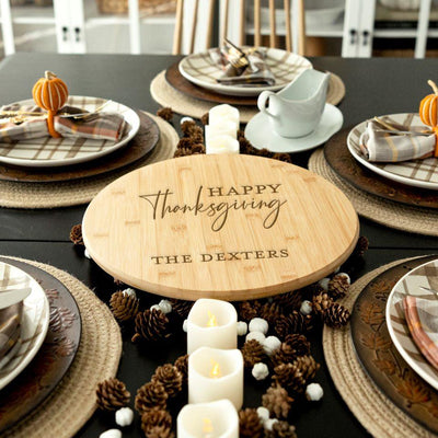 Personalized Lazy Susan - Thanksgiving designs -  - Qualtry