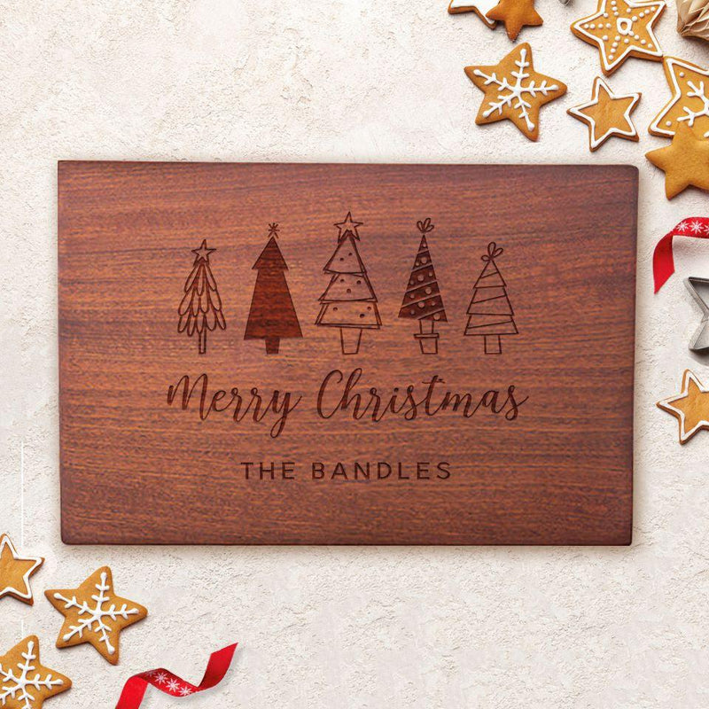 Personalized 10x15 Holiday Mahogany Cutting Boards -  - Qualtry