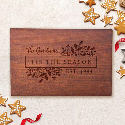 Personalized 10x15 Holiday Mahogany Cutting Boards -  - Qualtry