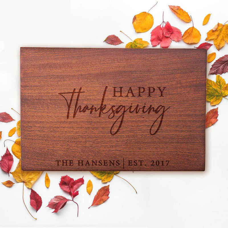 Personalized 10x15 Holiday Mahogany Cutting Boards -  - Qualtry