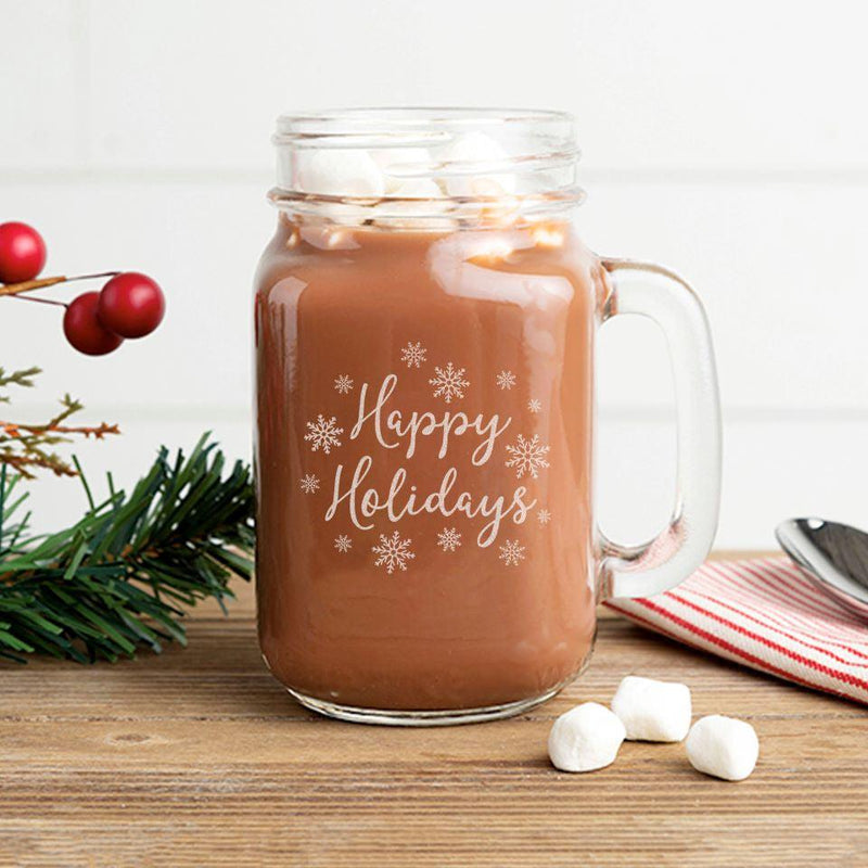 Personalized Christmas Mason Jar Glasses -  - Qualtry