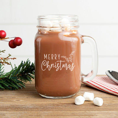 Personalized Christmas Mason Jar Glasses -  - Qualtry