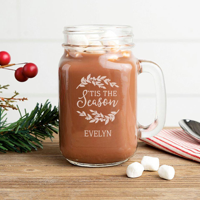 Personalized Christmas Mason Jar Glasses -  - Qualtry