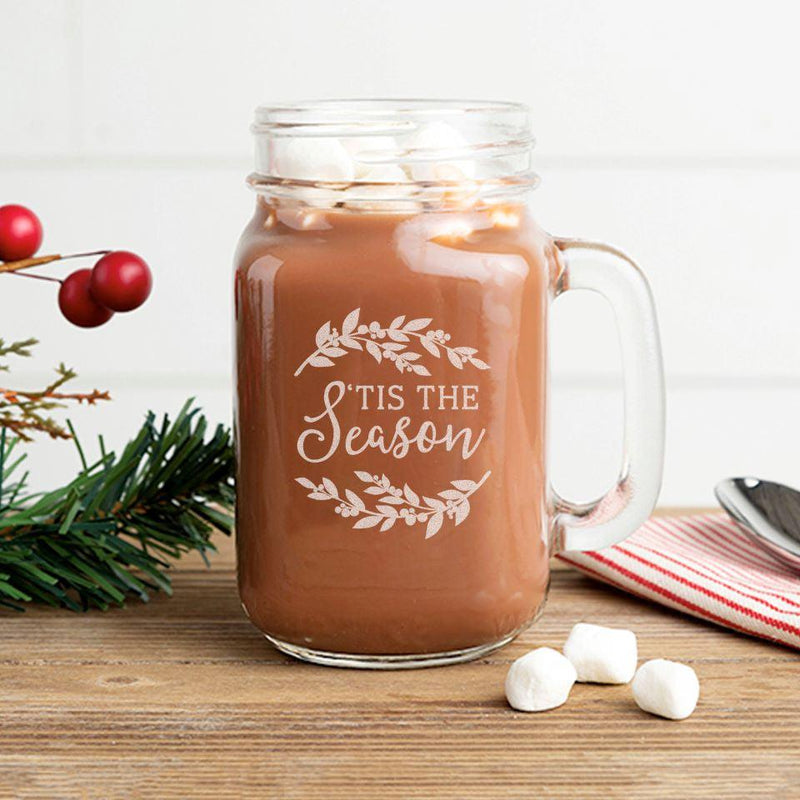 Personalized Christmas Mason Jar Glasses -  - Qualtry