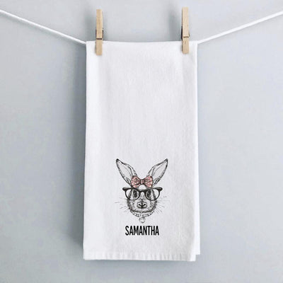 Personalized Vintage Farmhouse Easter Tea Towels -