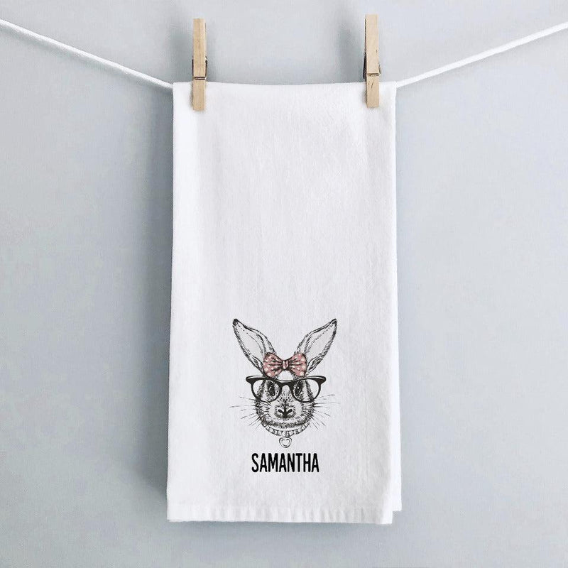 Personalized Vintage Farmhouse Easter Tea Towels -