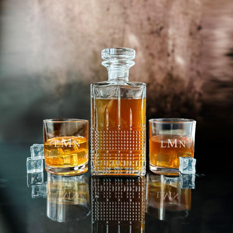 Executive Decanter Set with 2 Personalized Glasses -  - JDS