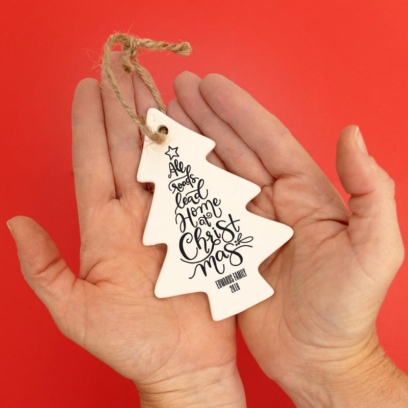 Personalized Porcelain Merry Christmas Ornaments -  - Qualtry