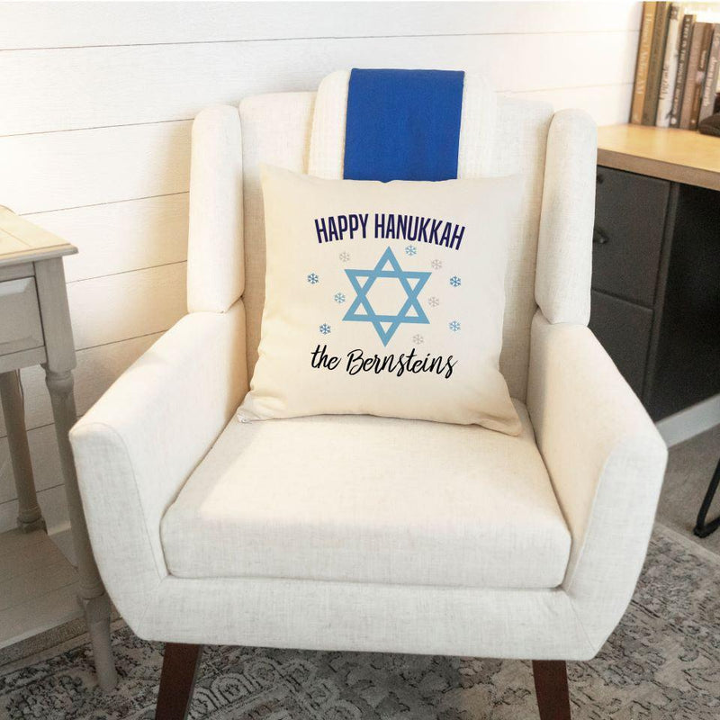 Personalized Hanukkah Throw Pillow Covers -  - Wingpress Designs