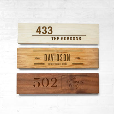 Personalized Wood Address Signs -  - Qualtry