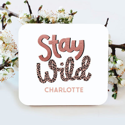 Personalized Animal Print Mouse Pads -