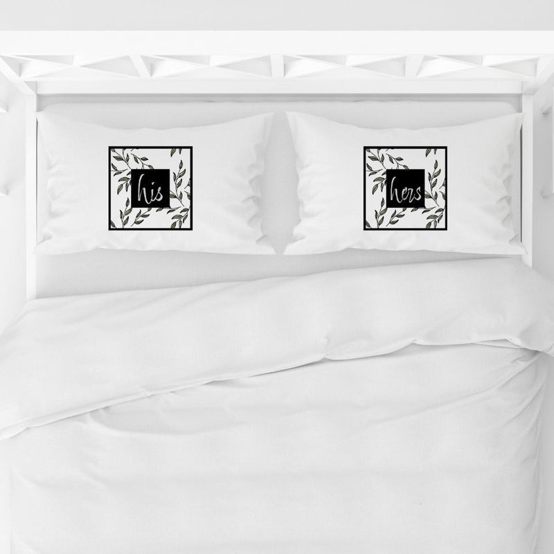 Romantic Couples Pillowcases Set - His Hers - Qualtry