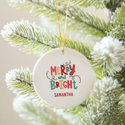 Personalized Kid's Christmas Ceramic Ornament -  - Qualtry